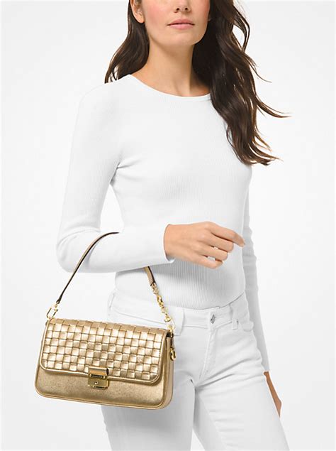 Bradshaw Small Woven Leather Shoulder Bag 